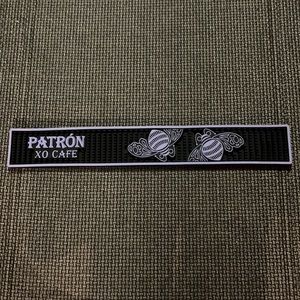 PURPLE AND BLACK PATRON DRINK MAT